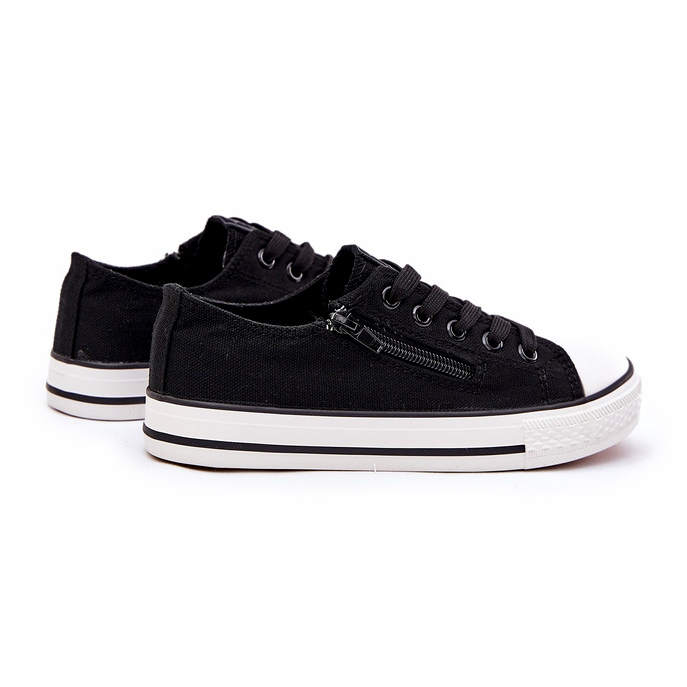 News Pizzo nero -up sneaker basse 3