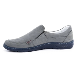 Olivier Mocassini da uomo in pelle grigi 943MA grigio 2
