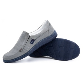 Olivier Mocassini da uomo in pelle grigi 943MA grigio 3