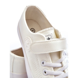 News Sneakers da bambino in pelle con velcro, colore bianco 3