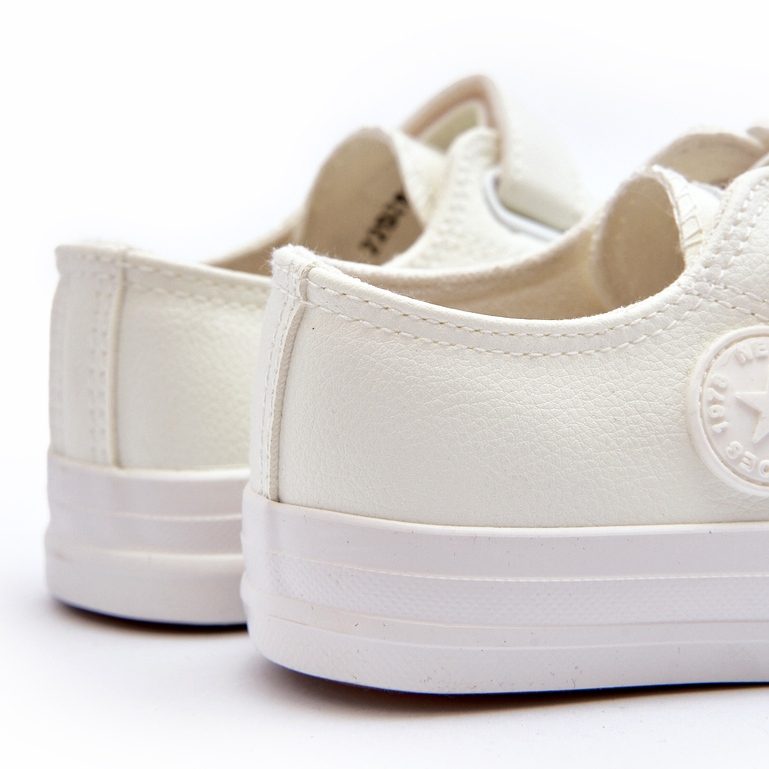 News Sneakers da bambino in pelle con velcro, colore bianco 2
