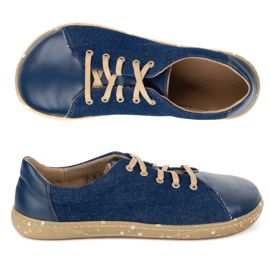 WASAK Scarpe a piedi nudi femminile in pelle minimalista 0771w jeans blu navy 1