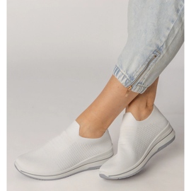 Sneaker sportive slip-on bianche bianco 1