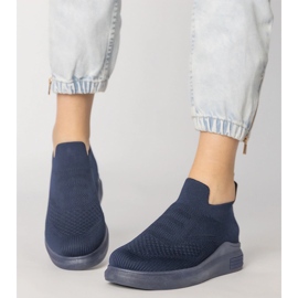 Sneaker di calzini blu navy 2