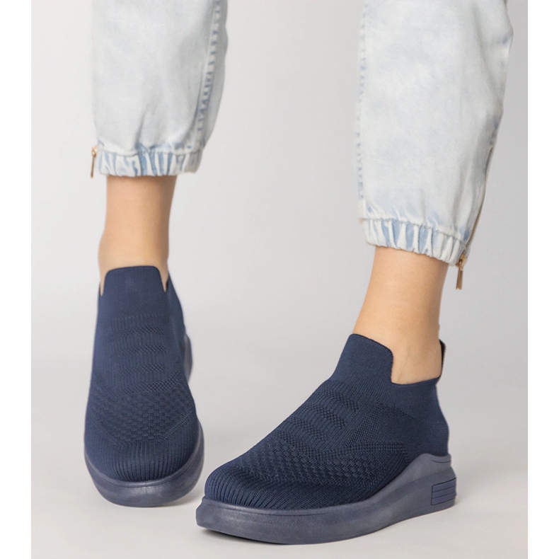 Sneaker di calzini blu navy 2