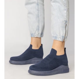 Sneaker di calzini blu navy 1