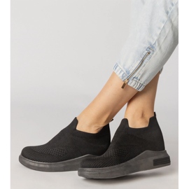Sneaker calze nere inserite nero 2