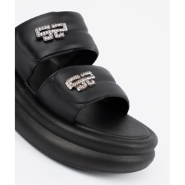 Seastar Infradito da donna nere con plateau nero 1