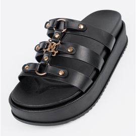 Seastar Infradito da donna con plateau nere nero 1