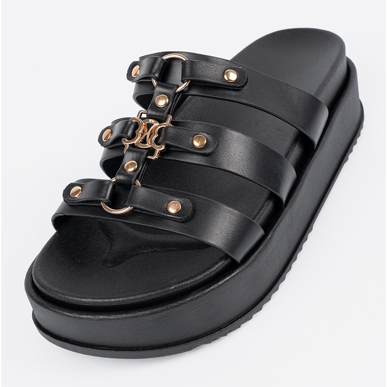 Seastar Infradito da donna con plateau nere nero 1