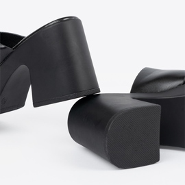Seastar Mules neri con tacco alto nero 1