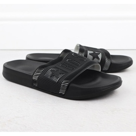 Black Big Star RR174A053 Black Beach Slifors maschile nero 1