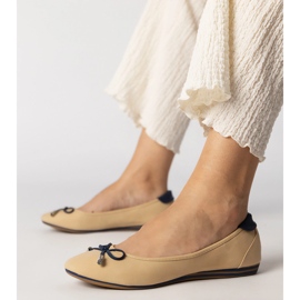 Ballerine beige decorate con un fiocco della Maddalena 2