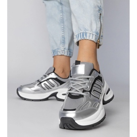 SILVER SPORTS SNEAKER SU UN SOLE ENORME argento 2
