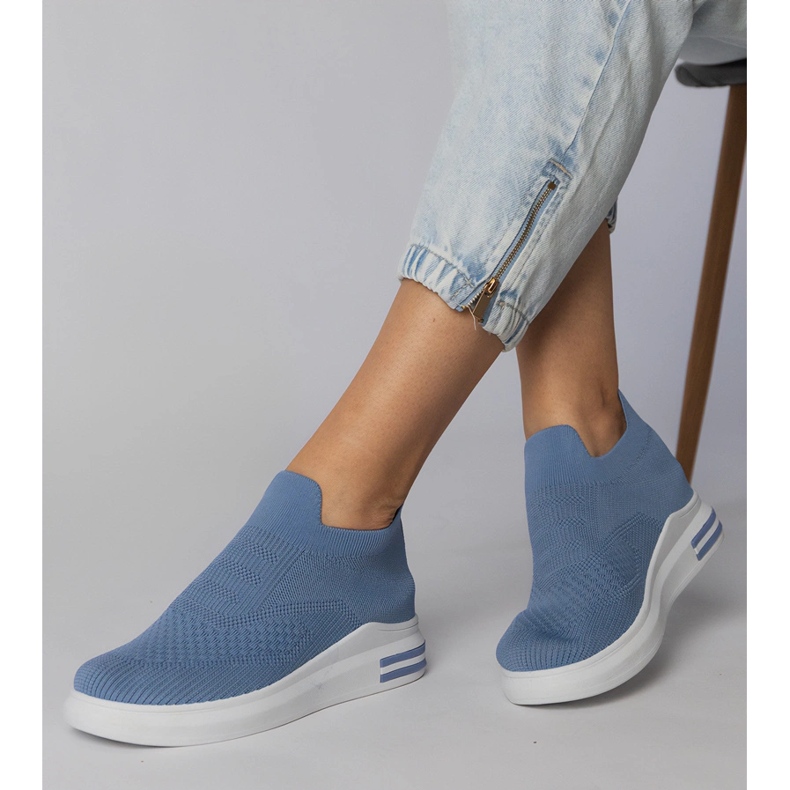 Sneaker di calzini blu 1