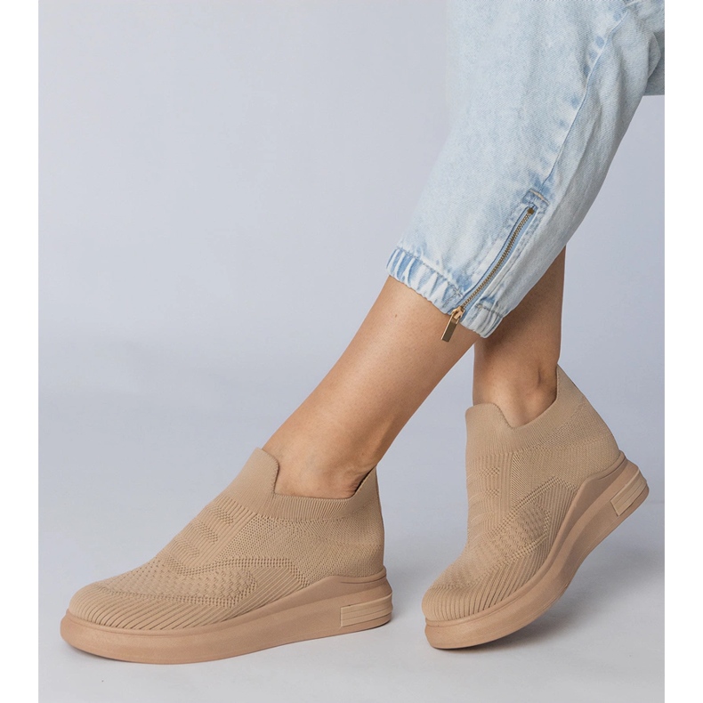Calzini marroni sneaker scorrevoli marrone 1