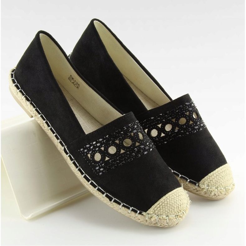 Espadrillas da donna nere SK135 Black nero 1