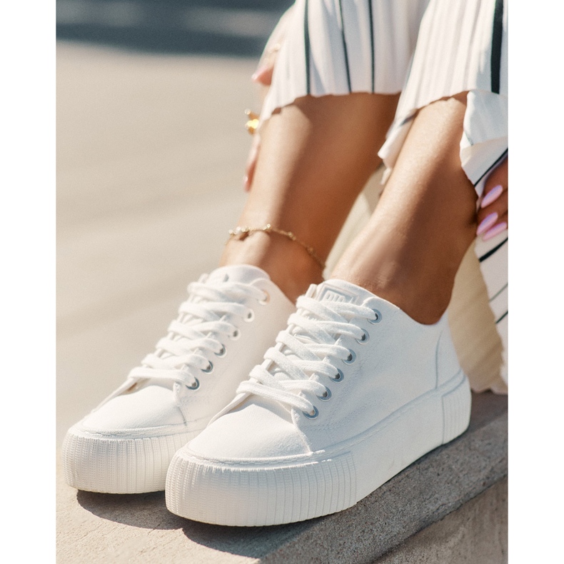 Sneaker materiale da donna Big Star RR274405 White bianca 2