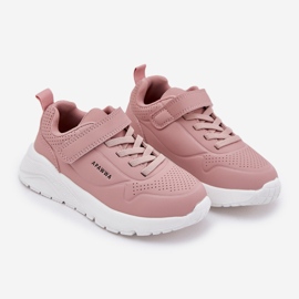 Scarpe sportive per bambini leggeri sulla piattaforma rosa 1