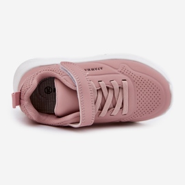 Scarpe sportive per bambini leggeri sulla piattaforma rosa 2