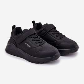 Scarpe sportive leggere per bambini sulla piattaforma nera nero 1