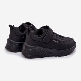 Scarpe sportive leggere per bambini sulla piattaforma nera nero 2