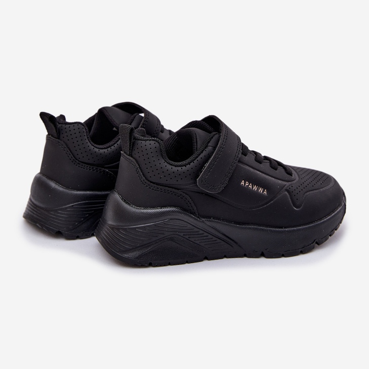 Scarpe sportive leggere per bambini sulla piattaforma nera nero 2