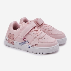 Sneaker orsacchiotti rosa con un orsacchiotto rosa 1
