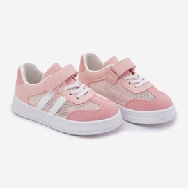 Sneaker per bambini in velcro rosa 1