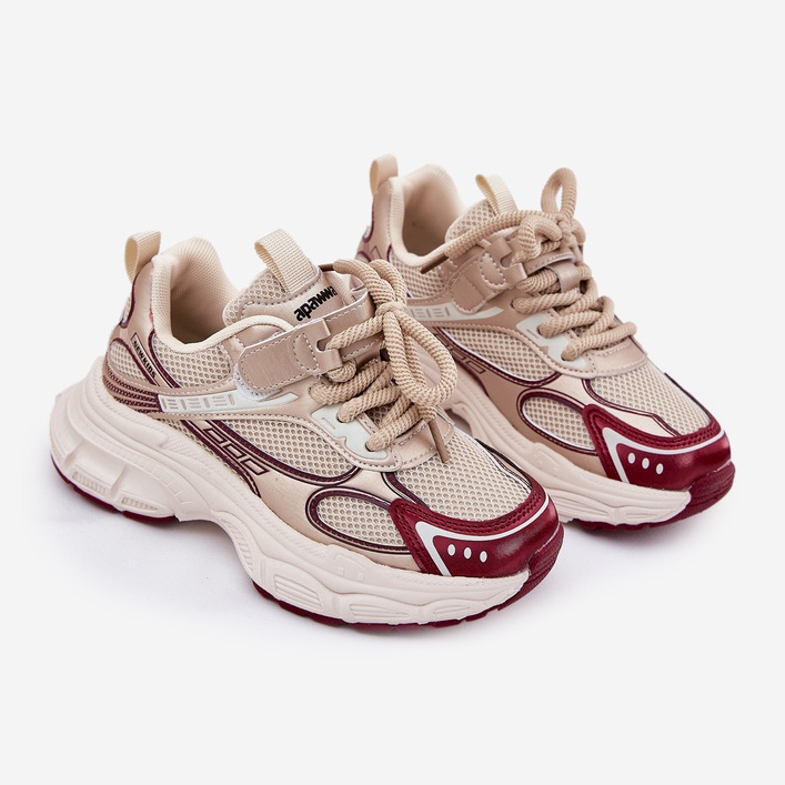 Sneaker per bambini su una sunella d'oro spessa 1