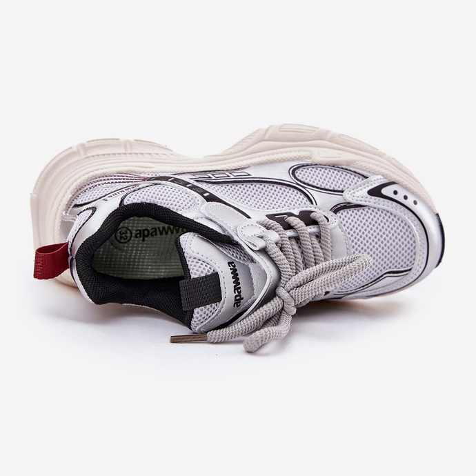 Sneaker per bambini su una sola suola d'argento Xairana 2