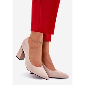 Vinceza Eleganti pompe sul pilastro beige Vincez 62223 1