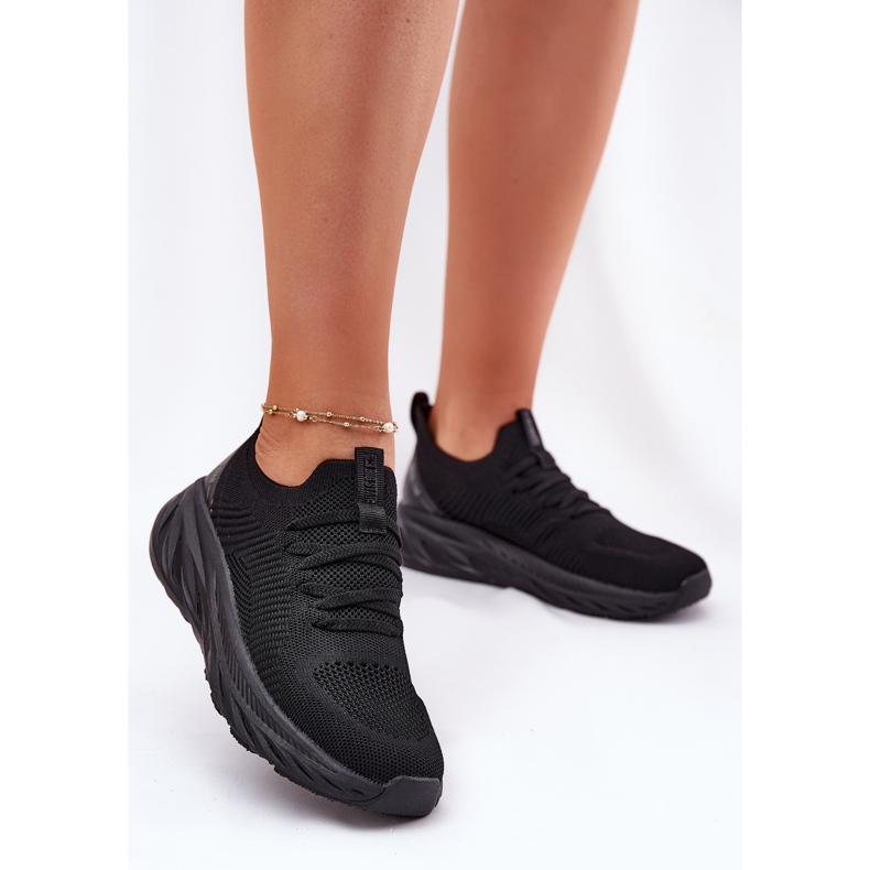 Scarpe sportive femminili leggero leggermente LIGHT Big Star RR274A132 Sistema Hi-Polish Black System nero 2
