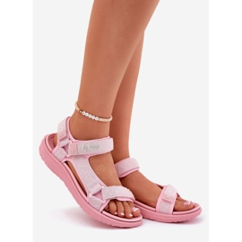 Sandali materiali da donna per Velcro Lee Cooper LCW-25-34-3561L Pink rosa 1
