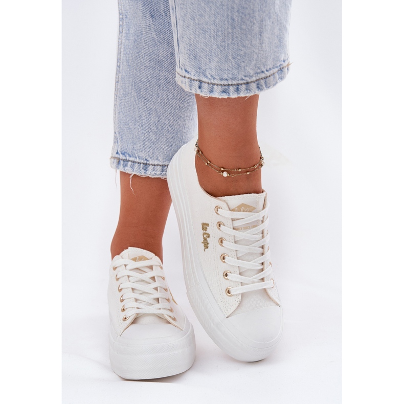 Sneaker femminili sulla piattaforma Lee Cooper LCW-25-02-3289 White bianca 2