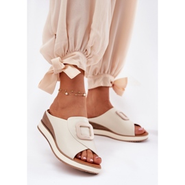 Flip in pelle femminile Flip artiker 56C2145 Beige leggero 2