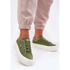 Sneaker femminili sulla piattaforma Lee Cooper LCW-25-31-3449L Green verde 2