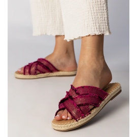 Pantofole di espadrille da donne rosa 1