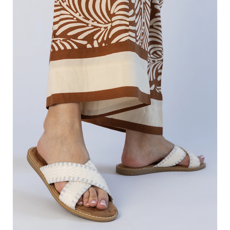 Pantofole da donna bianca bianco 1