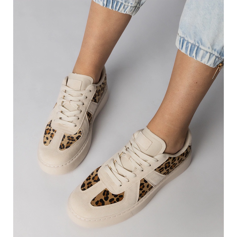 Sneaker da donna beige-pantter 2