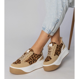Sneaker leopardate da donna da Ekozamszu marrone 2