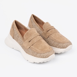 Seastar Scarpe beige con suola spessa 1