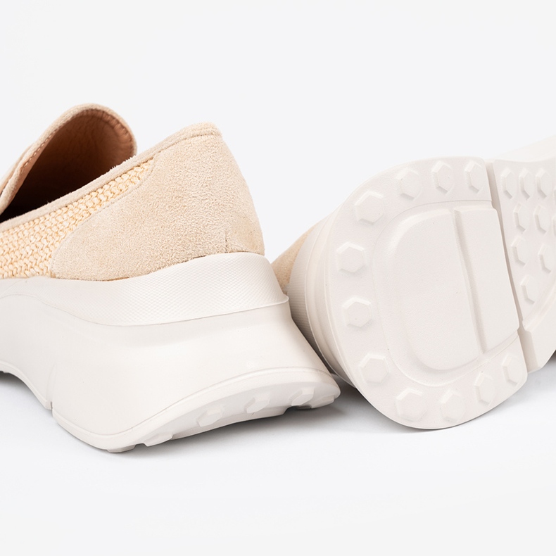 Seastar Scarpe beige leggere su una suola spessa 1