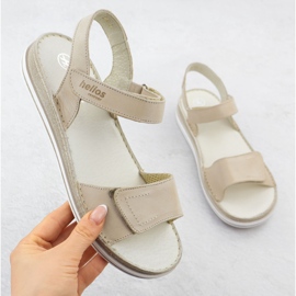 Sandali in pelle femminile per beige Helios 155 1