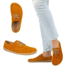Olivier Sneaker minimaliste a piedi nudi da donna 1288pol giallo 2