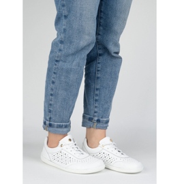Olivier Sneaker minimaliste da donna a piedi nudi 1769pol Openwork bianco bianca 1