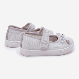 Ballerine per bambini con un arco d'argento 2