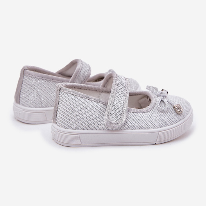 Ballerine per bambini con un arco d'argento 2