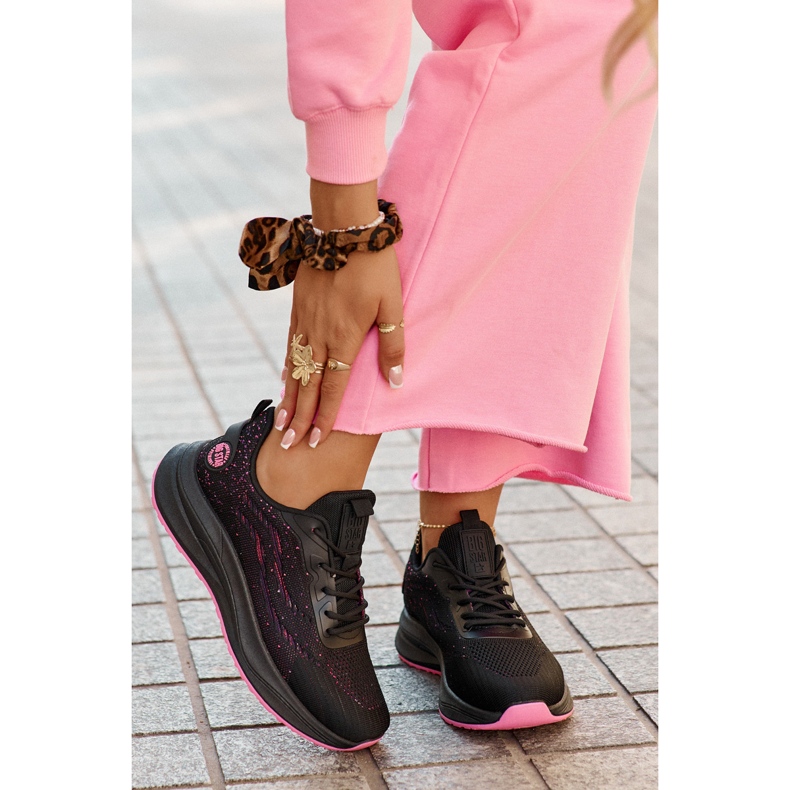 Sneaker sportive sulla piattaforma hi-poolish di Big Star RR274523 nero 2