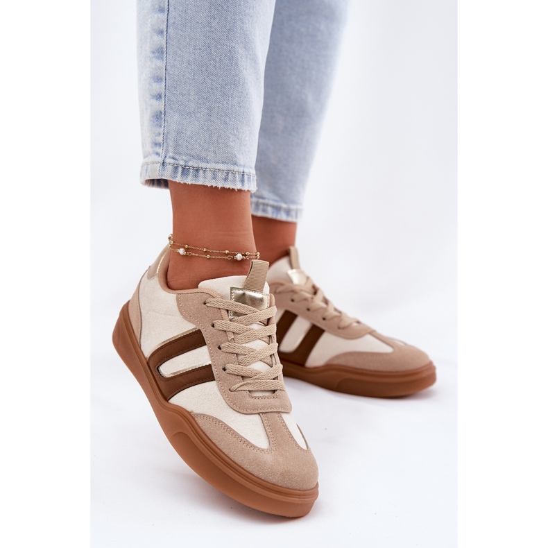 Sneaker femminili con beige ecologio 2